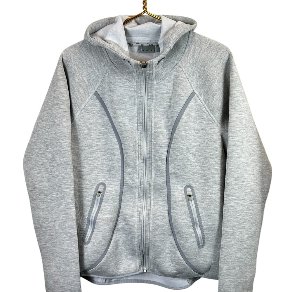 Athleta Fuse Scuba Full Zip Hooded Jacket Size: L